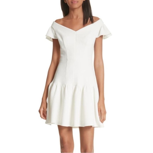 Rebecca Taylor Dresses & Skirts - Rebecca‎ Taylor textured stretch off the shoulder skater dress